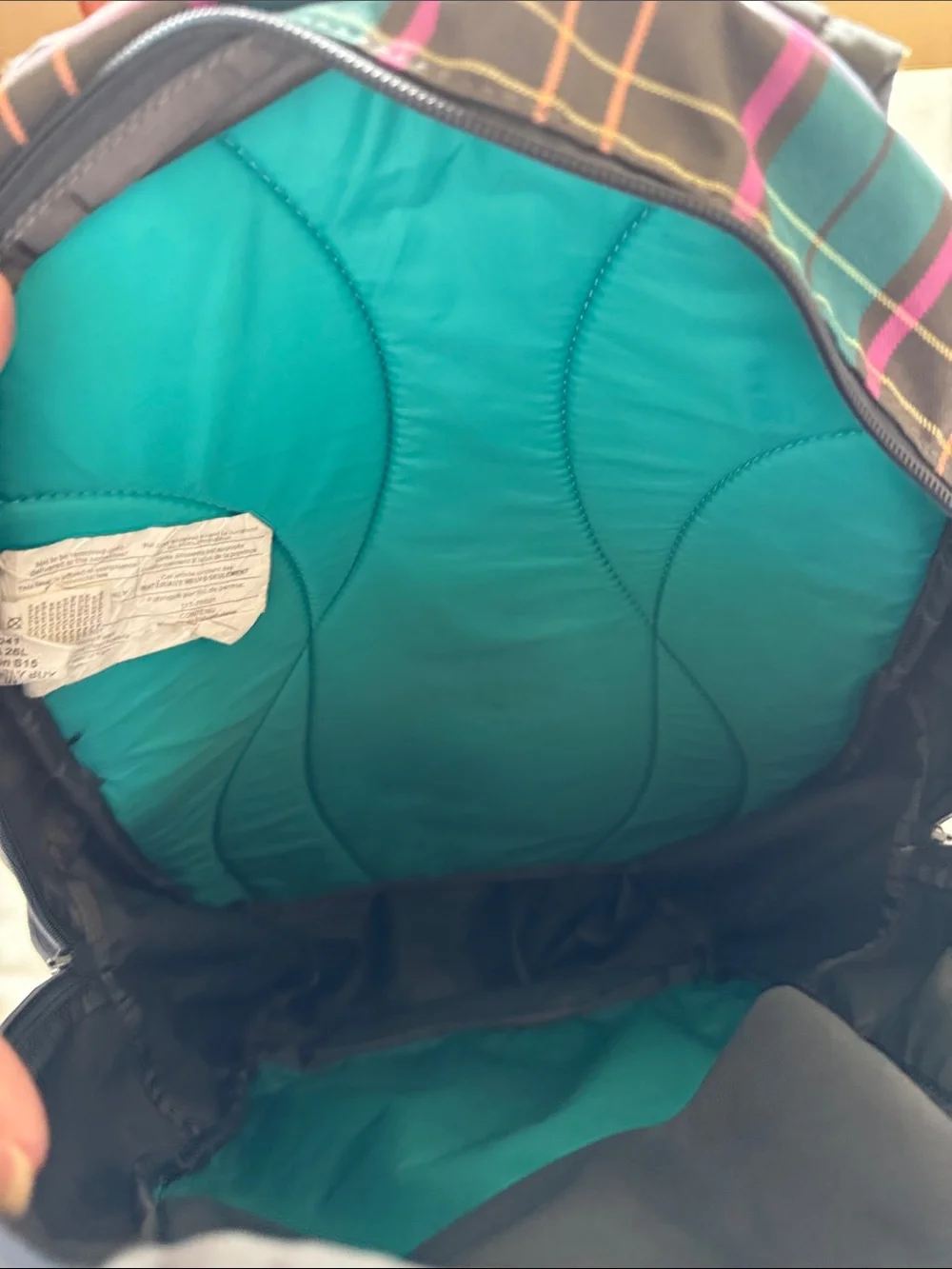 Dakine Teal & Purple Plaid Backpack for Women